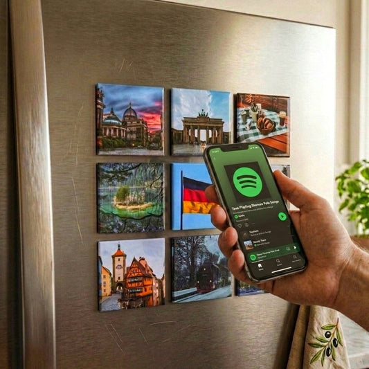 Set of 9 customized magnets + Song