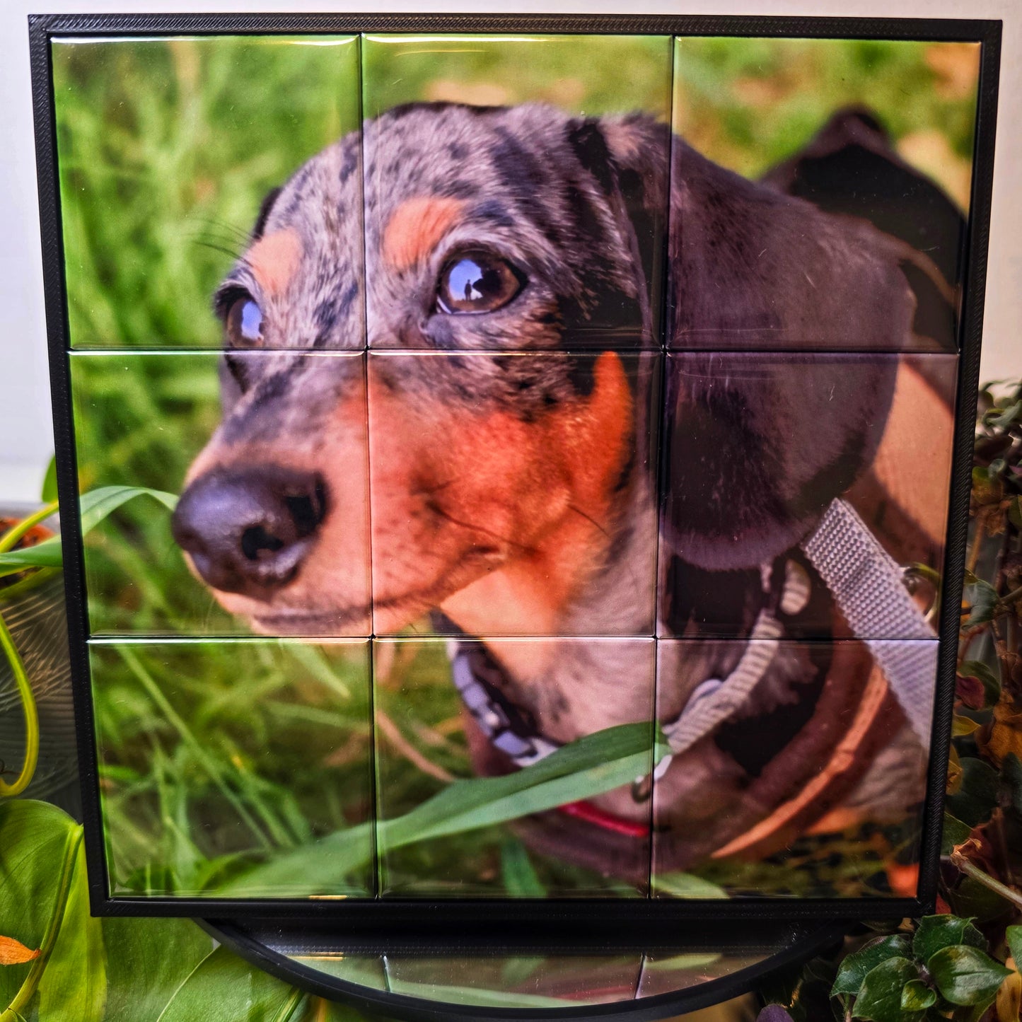 Set of 9 personalized magnets + Mosaic Effect Frame